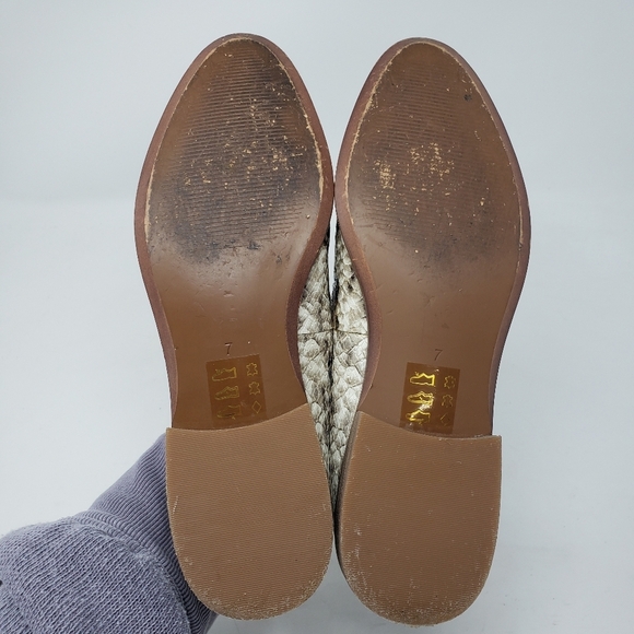 Madewell The Frances Loafer in Snake Embossed Leather size 7 - Picture 6 of 9